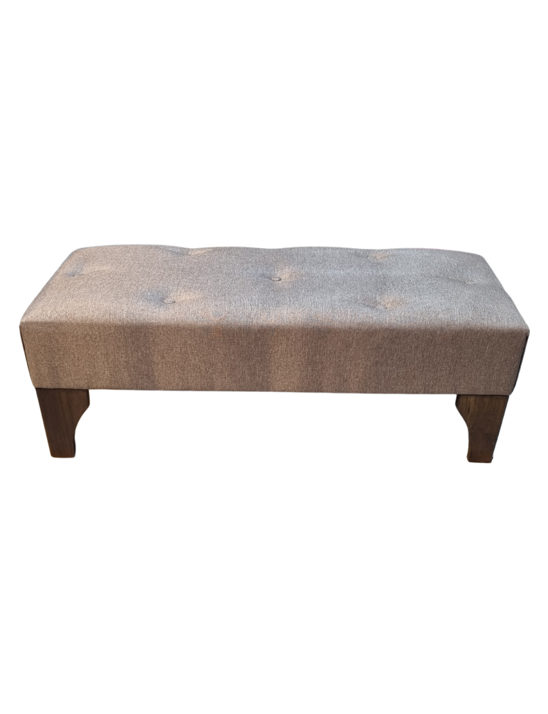 Banqueta Botone Canela Lino 105x40x40 Muebles Rimar-5