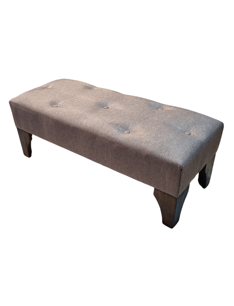 Banqueta Botone Canela Lino 105x40x40 Muebles Rimar-6