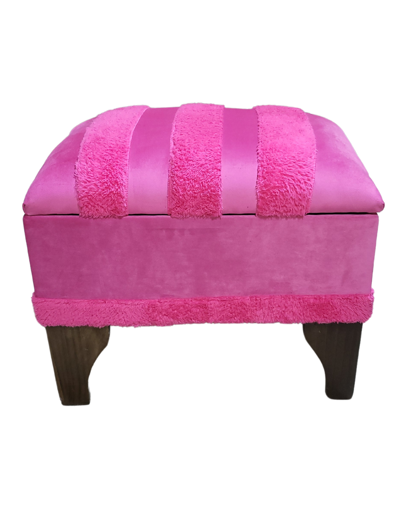 Banqueta Baúl Pelu Fucsia 60x40x45x20 Muebles Rimar-6