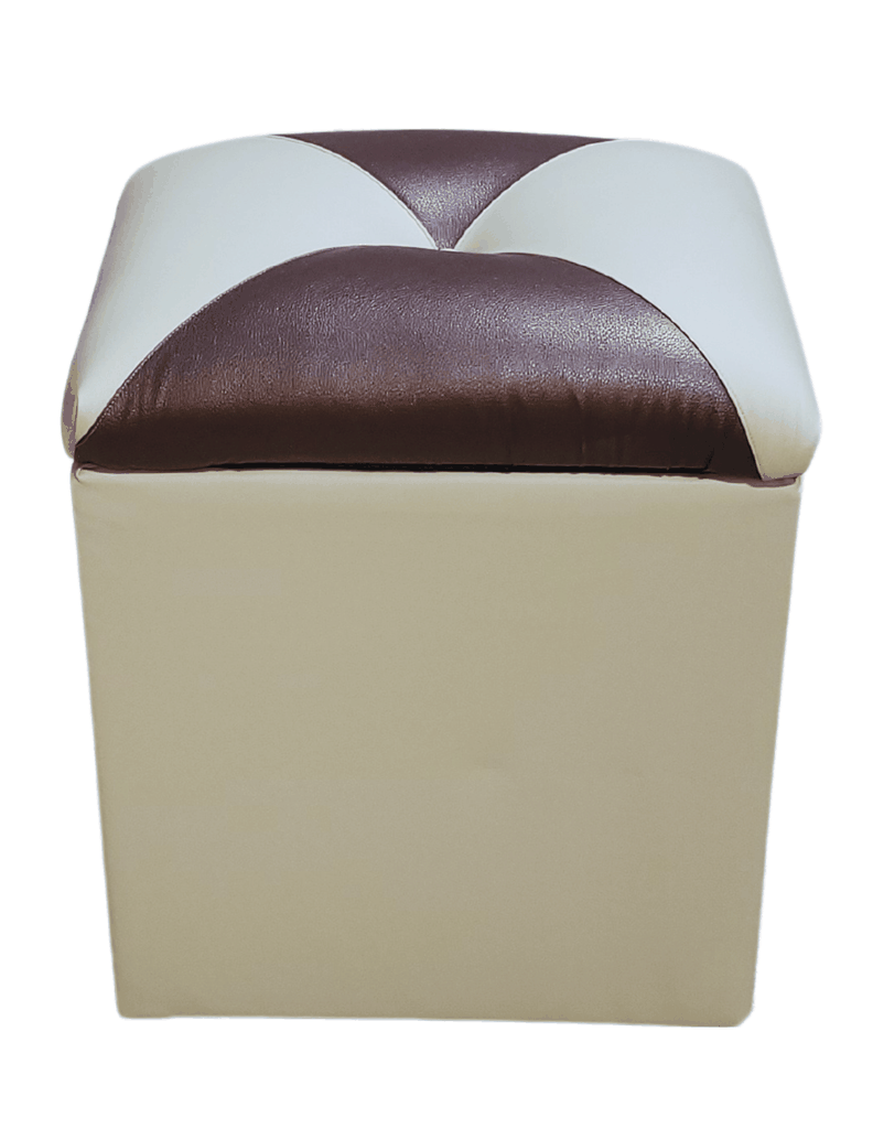 Pouf Baul Bicolor Dama Eco Cuero 40x33x50 Rimar-0