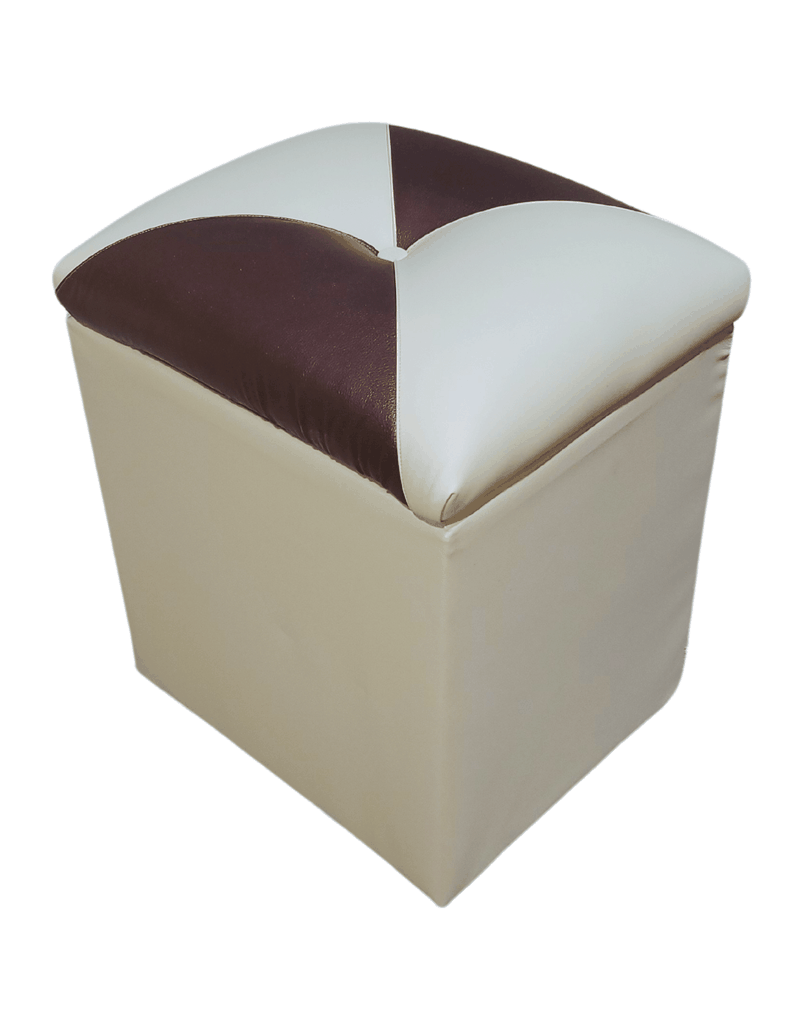 Pouf Baul Bicolor Dama Eco Cuero 40x33x50 Rimar-2
