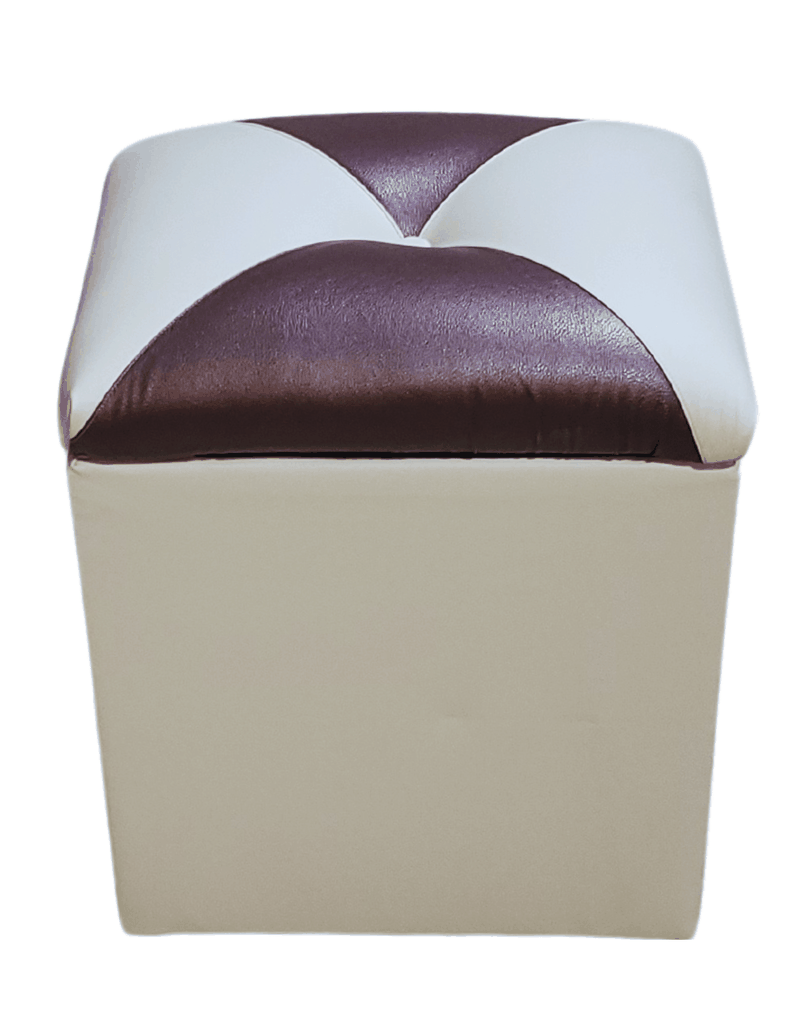 Pouf Baul Bicolor Dama Eco Cuero 40x33x50 Rimar-3
