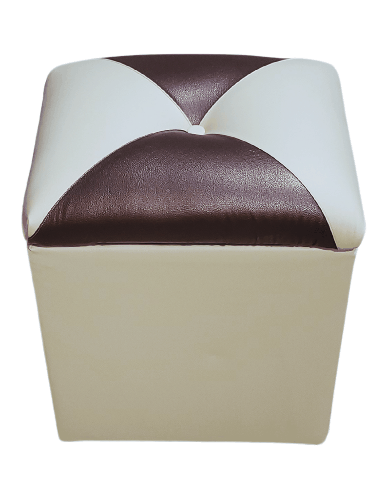 Pouf Baul Bicolor Dama Eco Cuero 40x33x50 Rimar-5