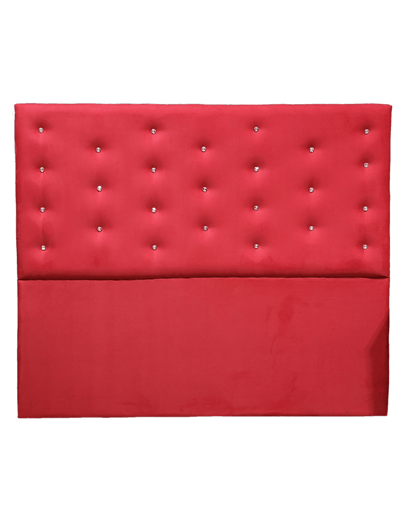 Respaldo Botone Con Base 2P Rojo Diamante Felpa