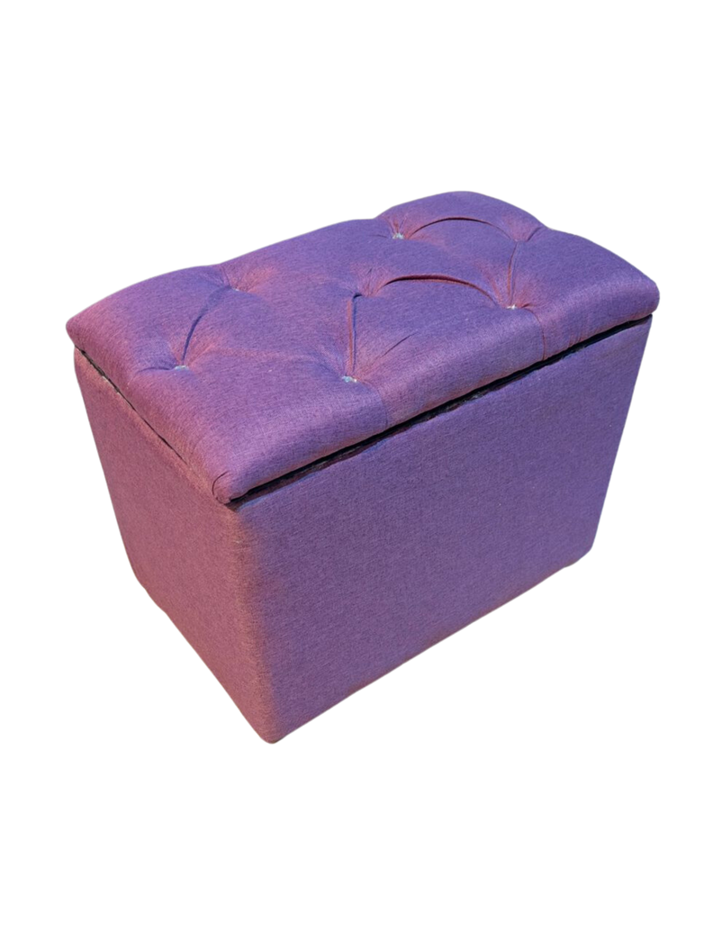 Banqueta Baul Capitoné Morado Lino-4