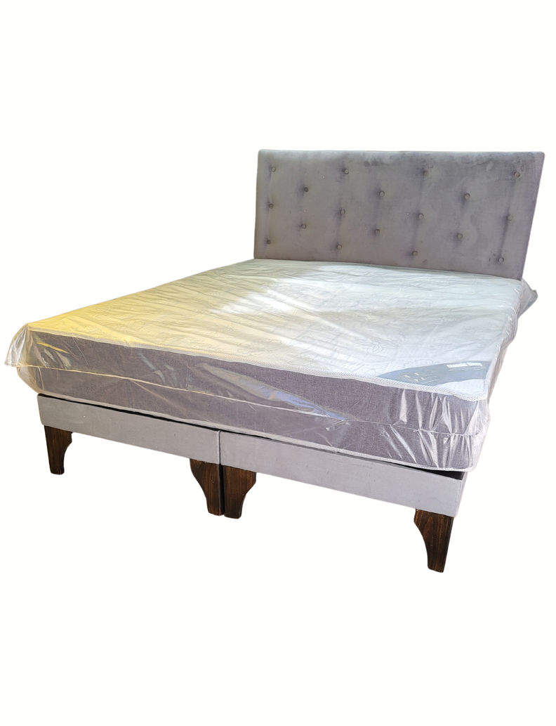 CAMA EUROPEA RIMAR 2P GRIS FELPA -2