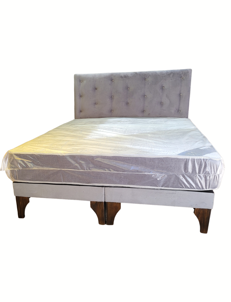 CAMA EUROPEA RIMAR 2P GRIS FELPA -0