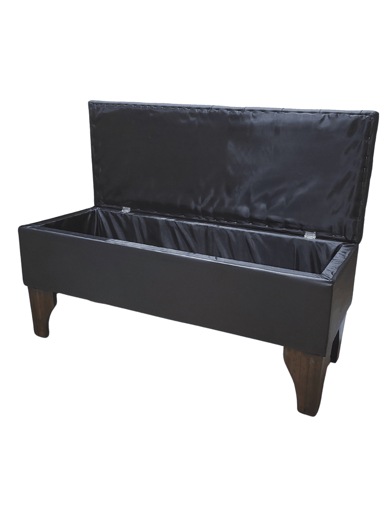 Banqueta Baúl tipo Tubular Eco Cuero 105x40x45x20 Rimar-6
