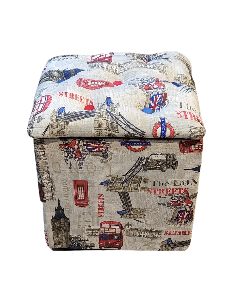 Pouf Baul Bicolor London 40x33x50 Rimar-4
