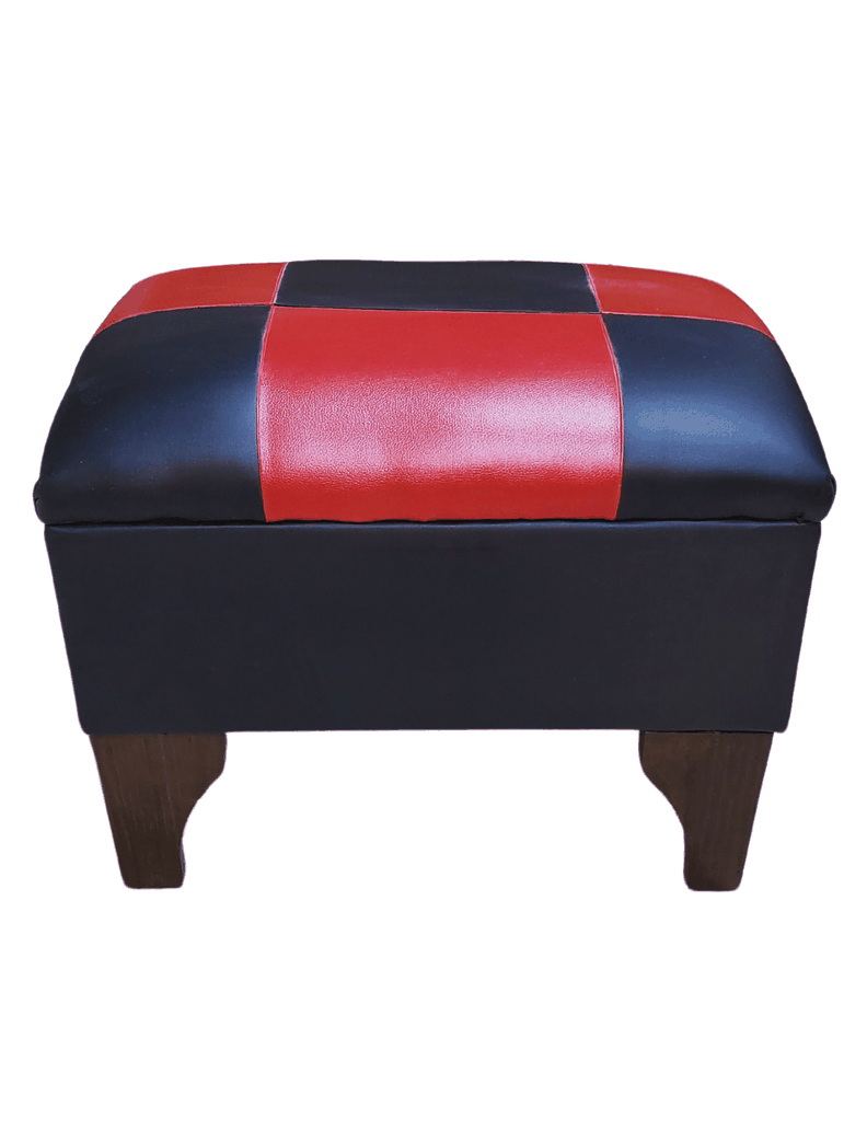 Banqueta Baul Dama Bicolor Eco Cuero 60x40x45x20 Rimar-0