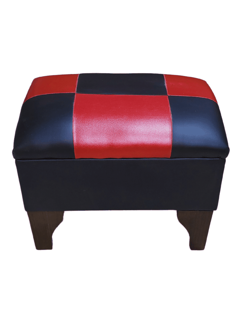 Banqueta Baul Dama Bicolor Eco Cuero 60x40x45x20 Rimar-2