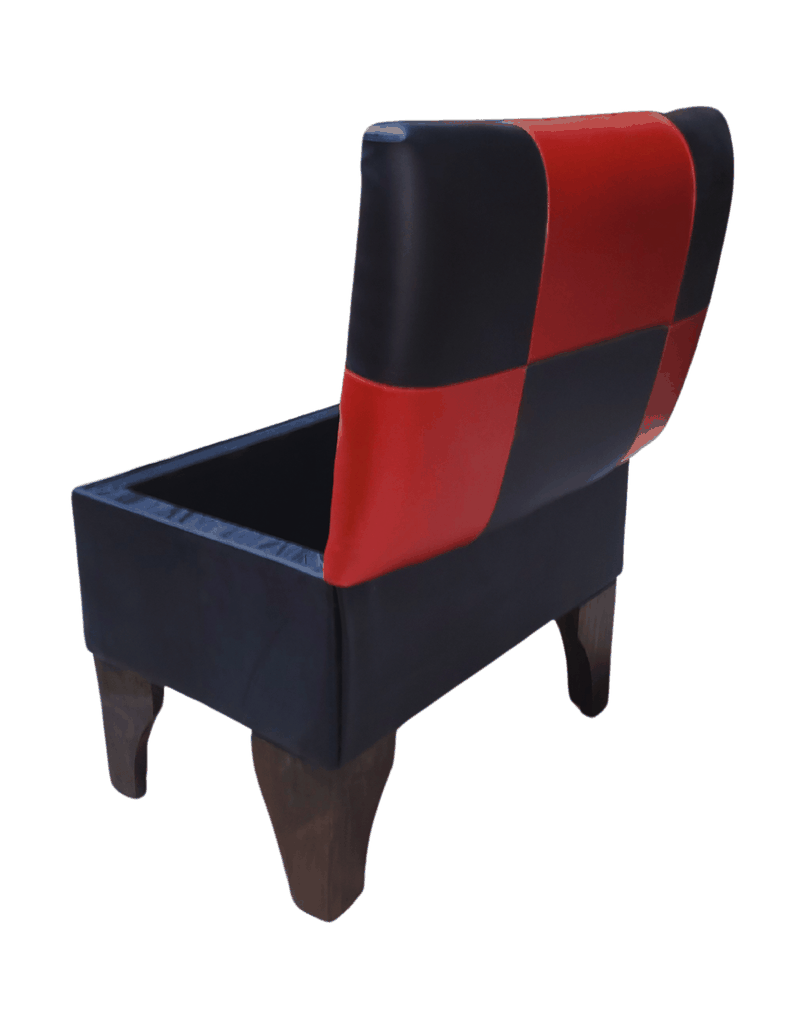 Banqueta Baul Dama Bicolor Eco Cuero 60x40x45x20 Rimar-5
