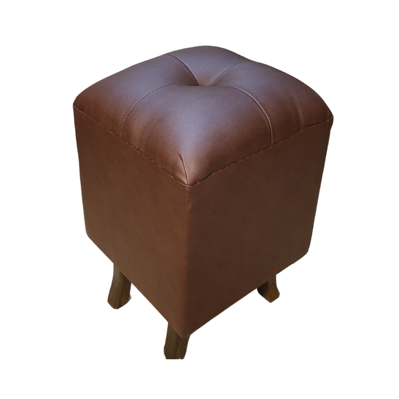 Pouf Chocolate Eco Cuero 35x35x60 Muebles Rimar-1