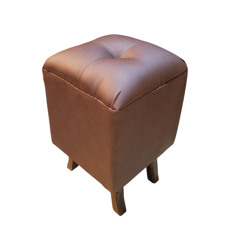 Pouf Chocolate Eco Cuero 35x35x60 Muebles Rimar-2