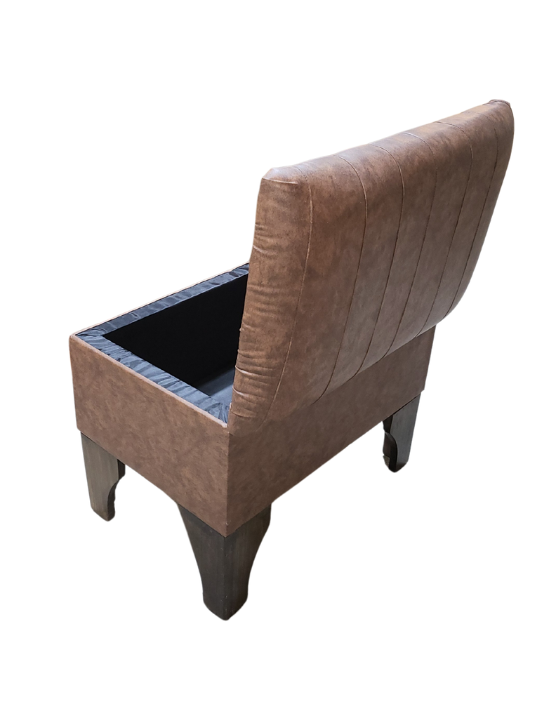Banqueta Baúl Cafe Bicolor Eco Cuero 60x40x45x20 Muebles Rimar-4