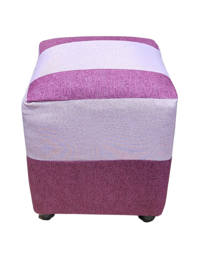 Pouf Morado Bicolor Lino 35x35x42 Muebles Rimar-1