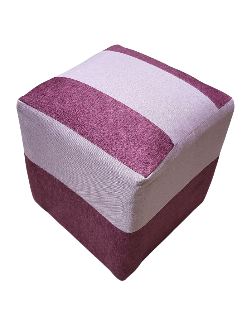 Pouf Morado Bicolor Lino 35x35x42 Muebles Rimar-5