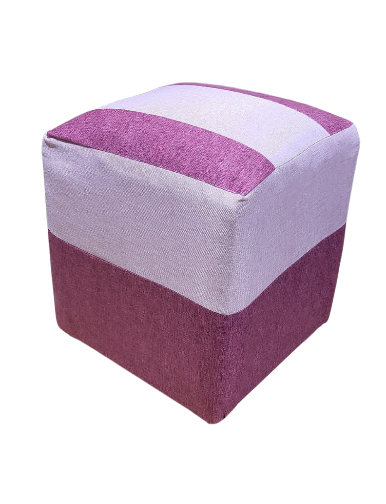 Pouf Morado Bicolor Lino 35x35x42 Muebles Rimar-6
