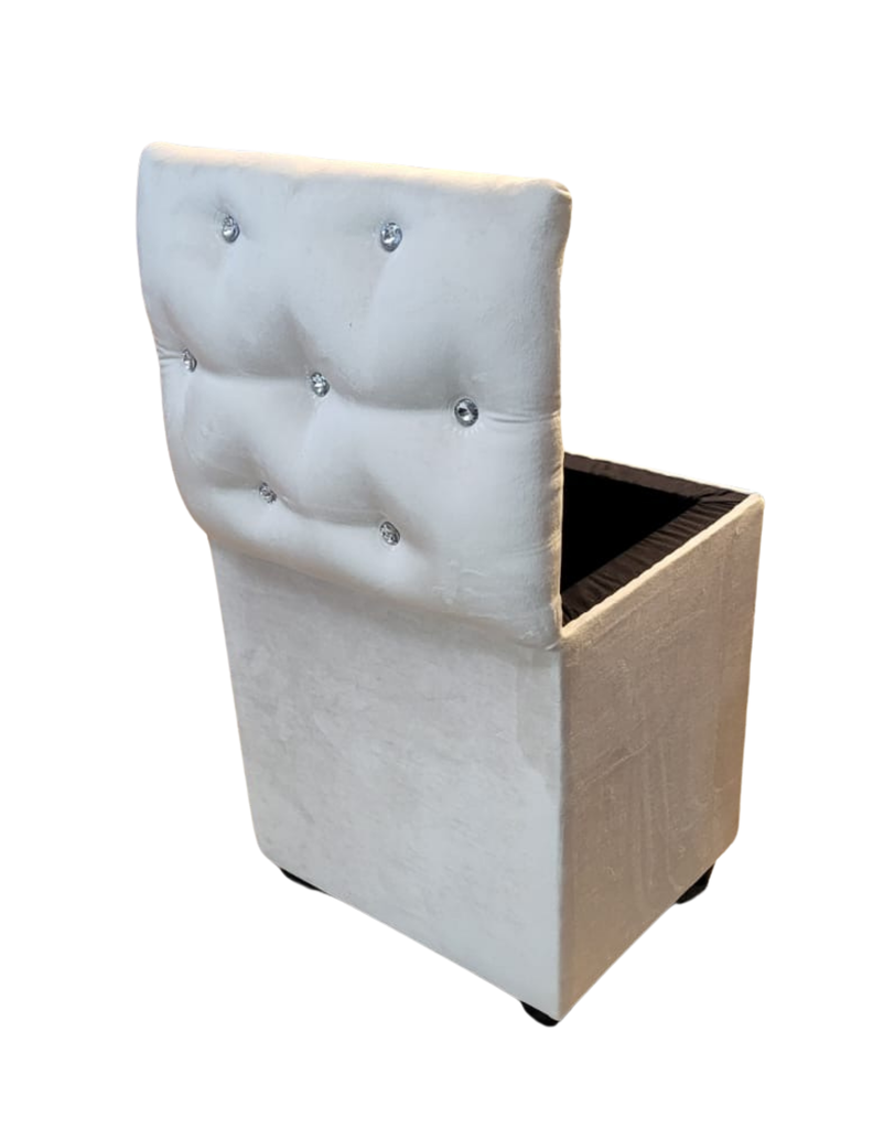 Pouf Baul Crudo Felpa Diamante 40x33x50 Rimar-4