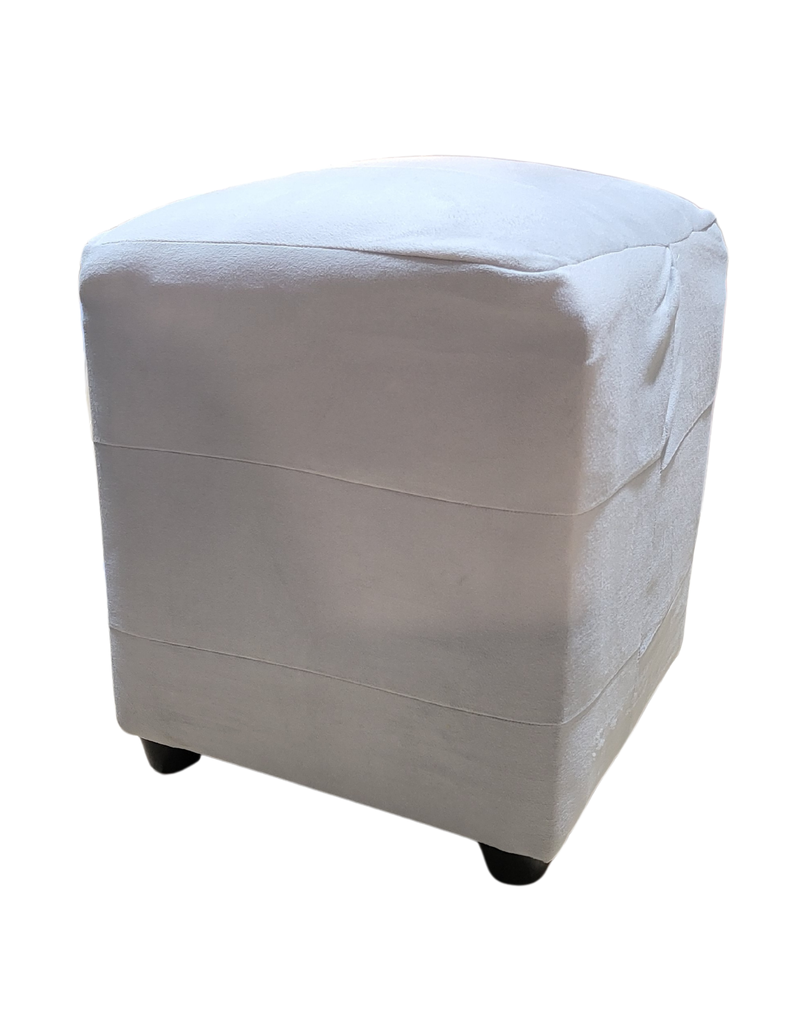 Pouf Gris Perla Felpa 35x35x42 Muebles Rimar-2