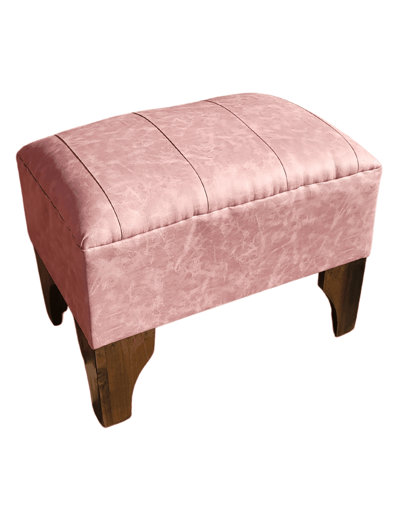 Banqueta Lineal Palo Rosa Eco Cuero 60x40x40 Rimar-1