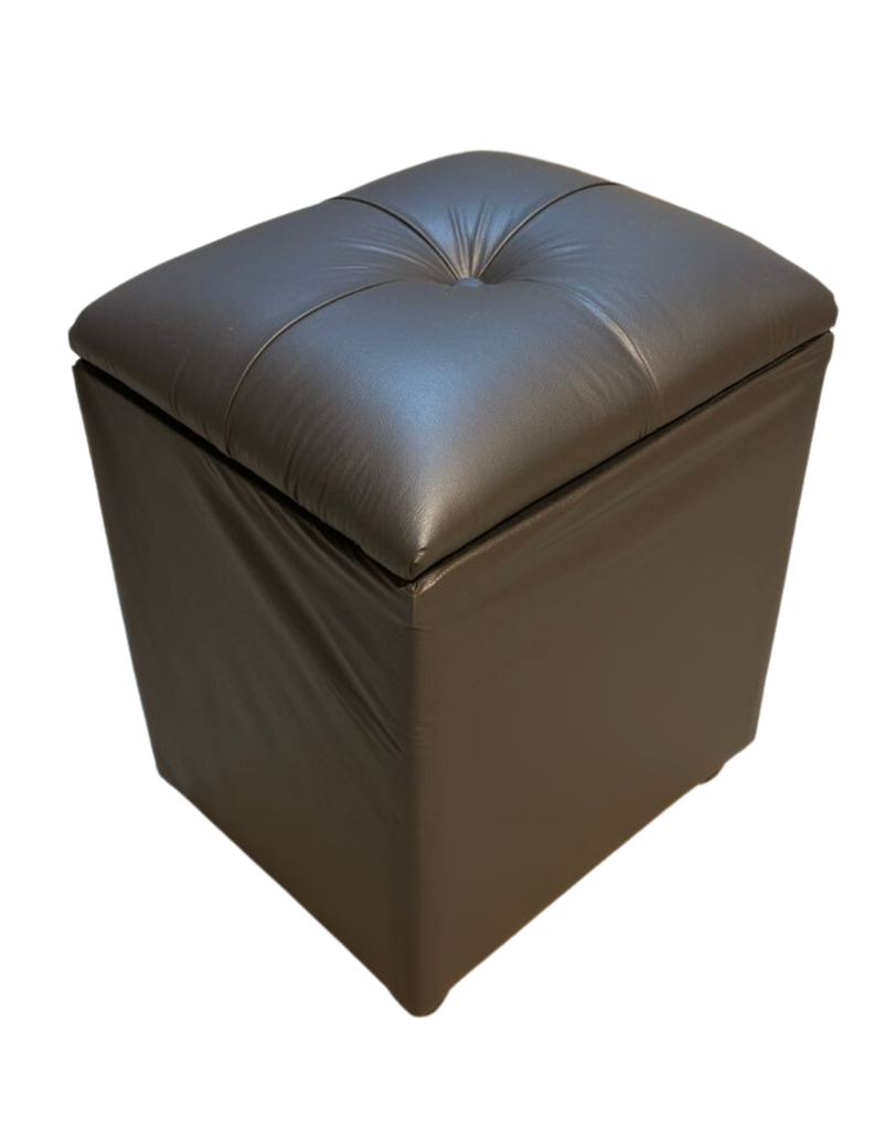Pouf Baúl Gris Eco Cuero Muebles Rimar-1