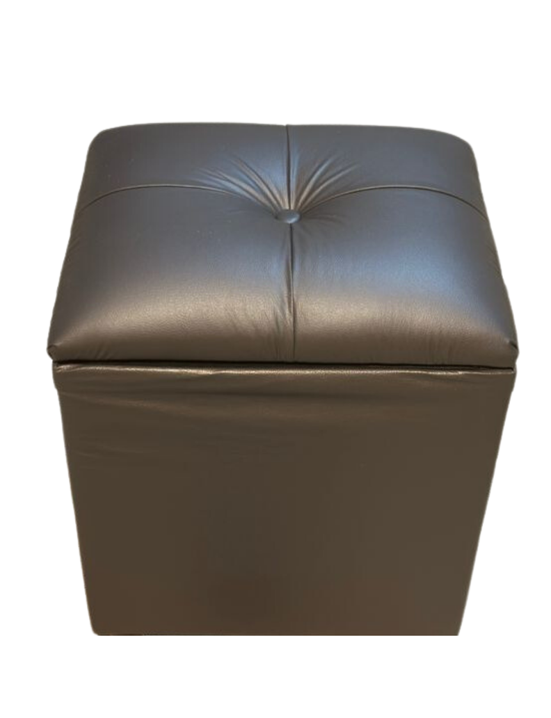 Pouf Baúl Gris Eco Cuero Muebles Rimar-3