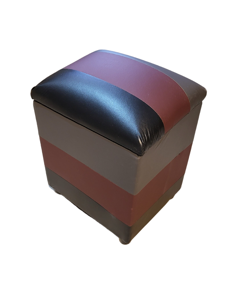 Pouf Baul Bicolor Eco Cuero 40x33x50 Rimar-2