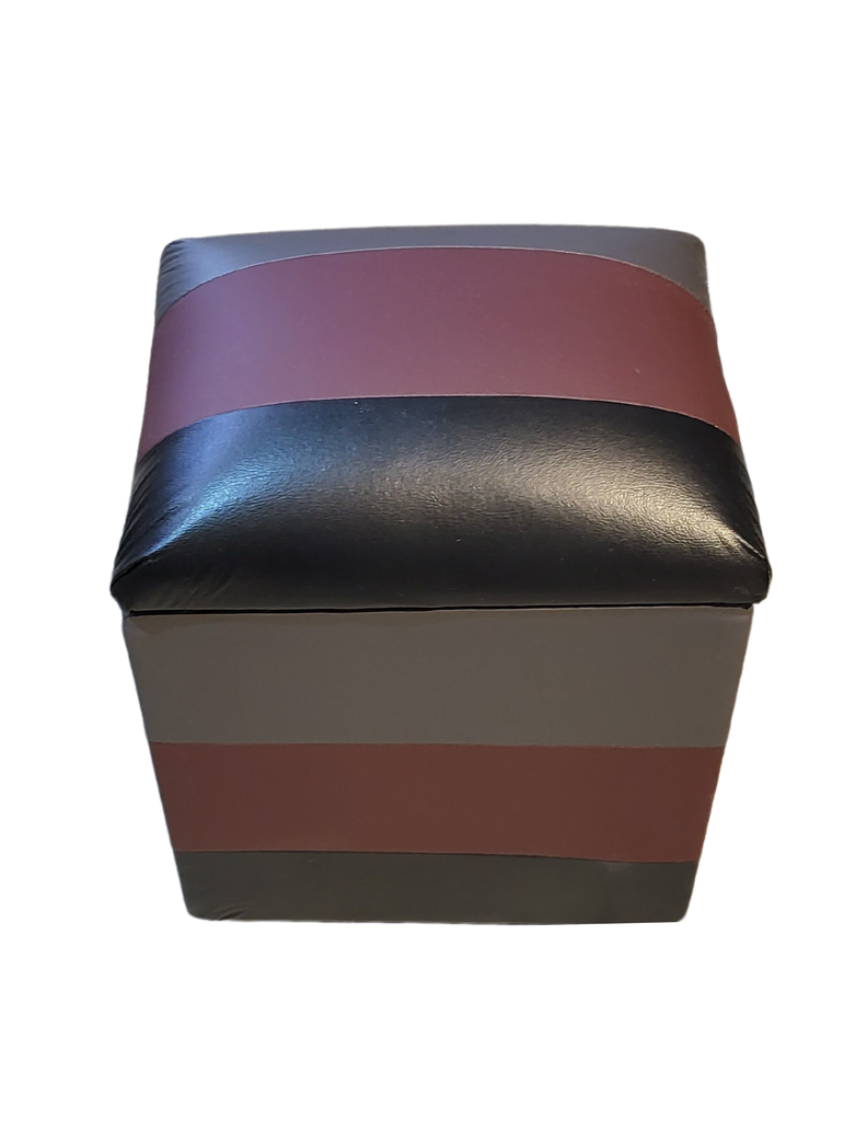 Pouf Baul Bicolor Eco Cuero 40x33x50 Rimar-3