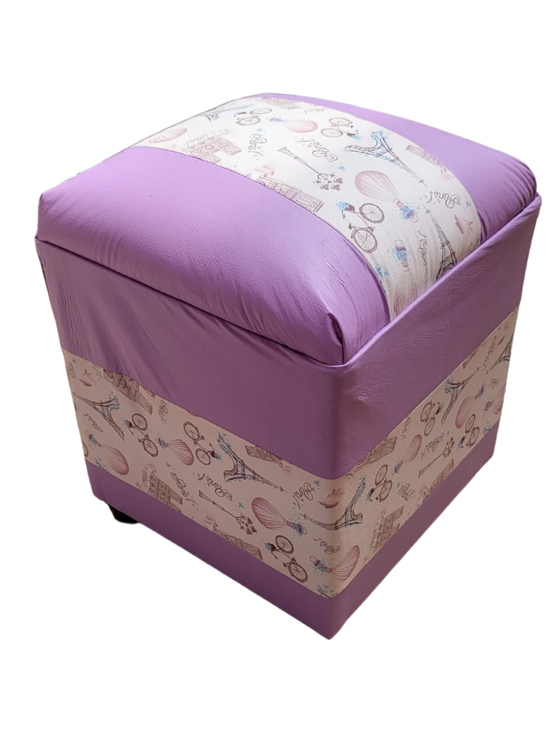 Pouf Bicolor Eco Cuero Muebles Rimar-1