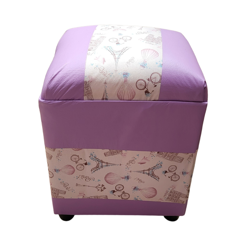 Pouf Bicolor Eco Cuero Muebles Rimar-0