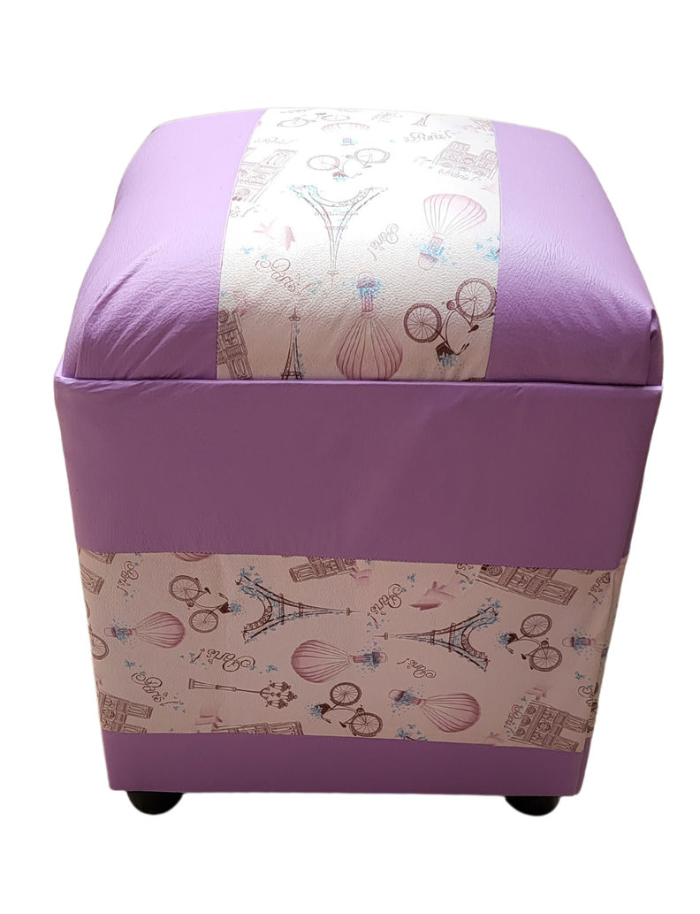 Pouf Bicolor Eco Cuero Muebles Rimar-2