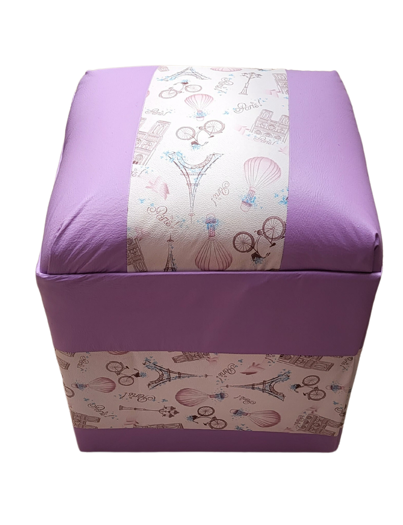 Pouf Bicolor Eco Cuero Muebles Rimar-3