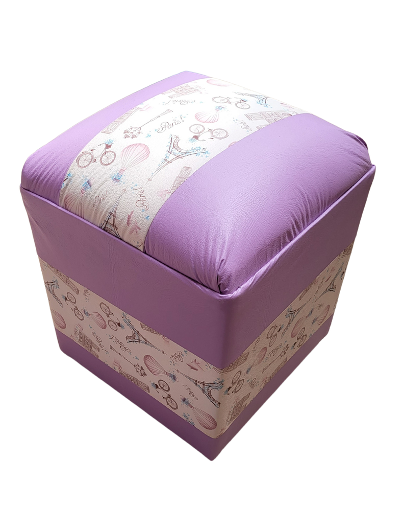 Pouf Bicolor Eco Cuero Muebles Rimar-4
