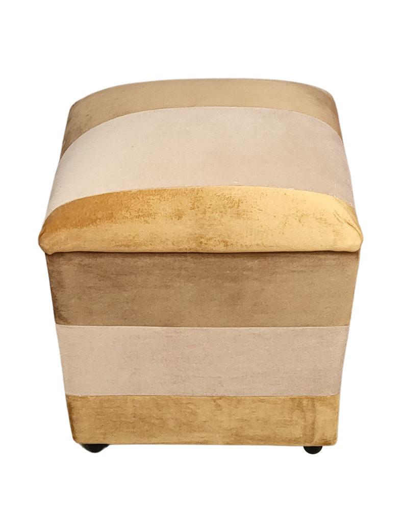 Pouf Baul Bicolor Felpa 40x33x50 Rimar-0