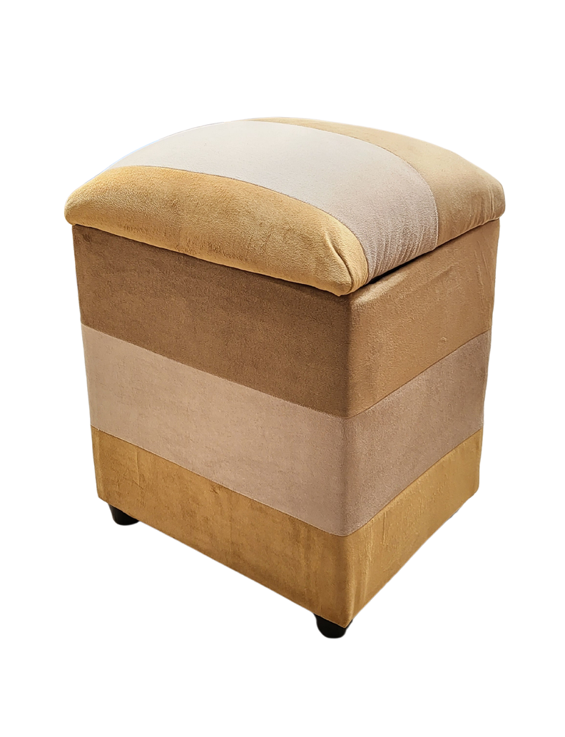 Pouf Baul Bicolor Felpa 40x33x50 Rimar-2