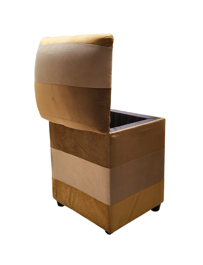 Pouf Baul Bicolor Felpa 40x33x50 Rimar-3