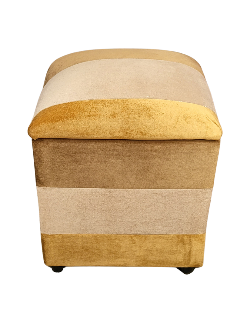 Pouf Baul Bicolor Felpa 40x33x50 Rimar-4