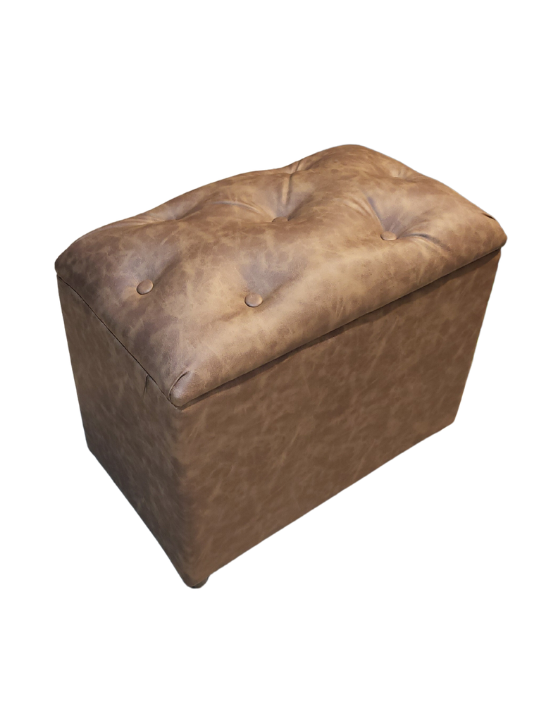 Baúl Botone Miel Eco Cuero 60x36x40x50 Muebles Rimar-1