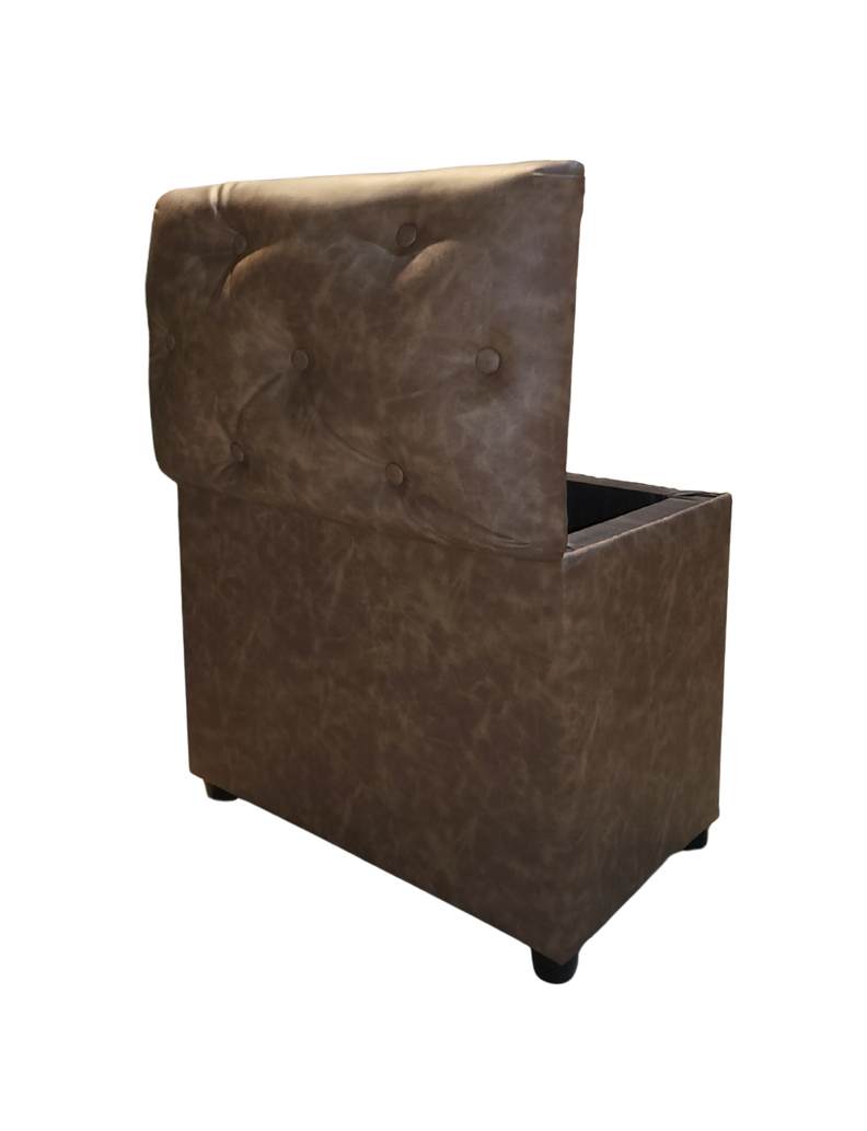 Baúl Botone Miel Eco Cuero 60x36x40x50 Muebles Rimar-3