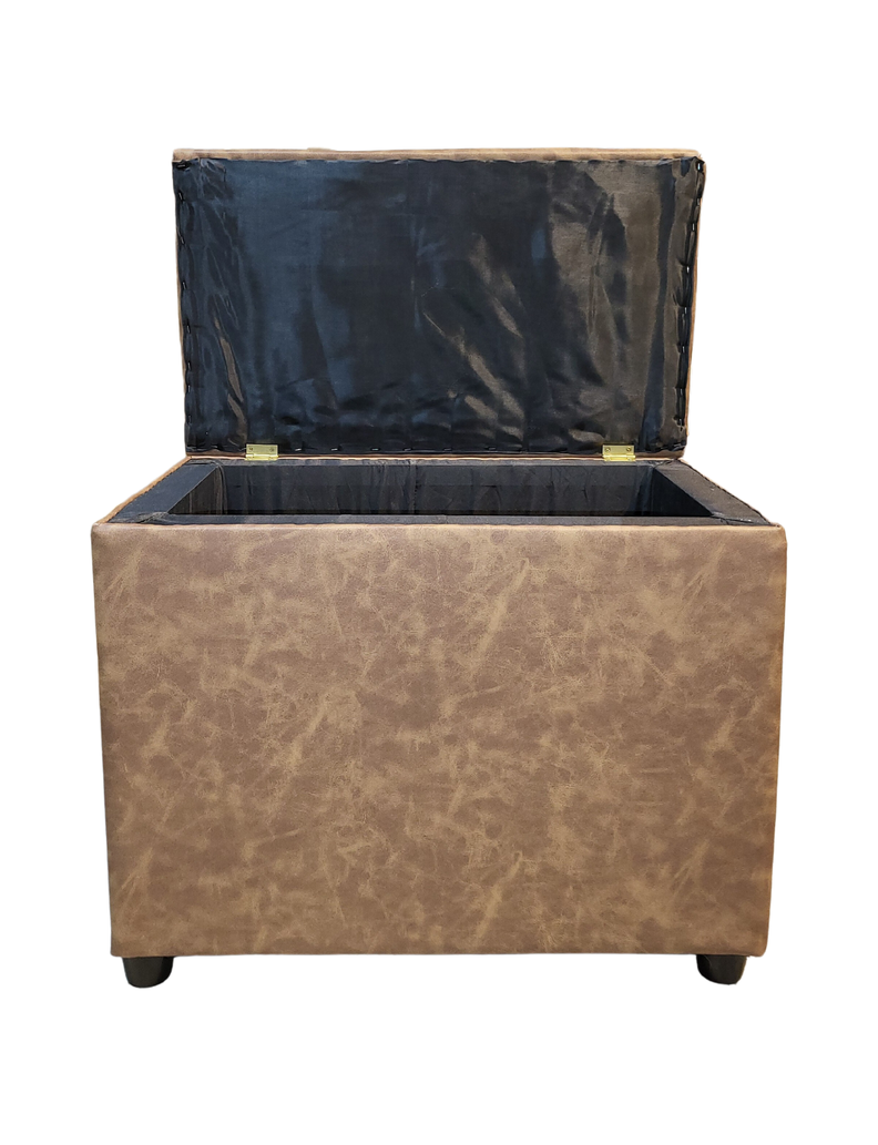 Baúl Botone Miel Eco Cuero 60x36x40x50 Muebles Rimar-4