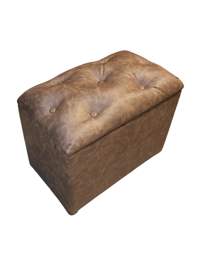 Baúl Botone Miel Eco Cuero 60x36x40x50 Muebles Rimar-5