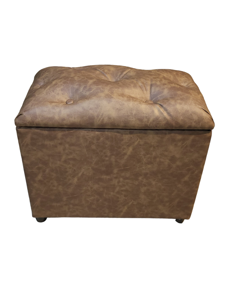 Baúl Botone Miel Eco Cuero 60x36x40x50 Muebles Rimar-7