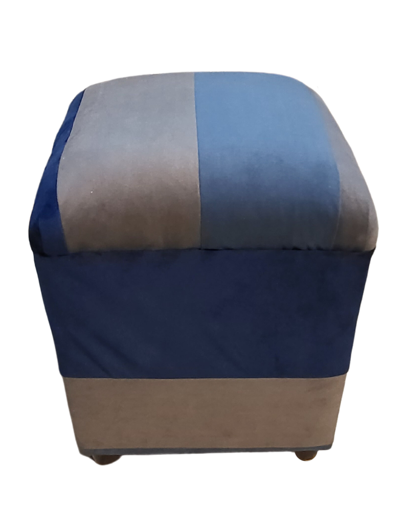 Pouf Bicolor Felpa 35x35x42  Muebles Rimar-0