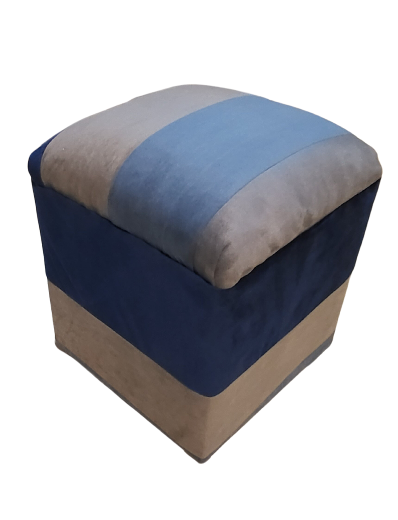 Pouf Bicolor Felpa 35x35x42  Muebles Rimar-1