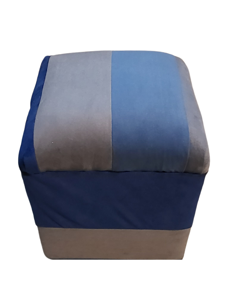 Pouf Bicolor Felpa 35x35x42  Muebles Rimar-3