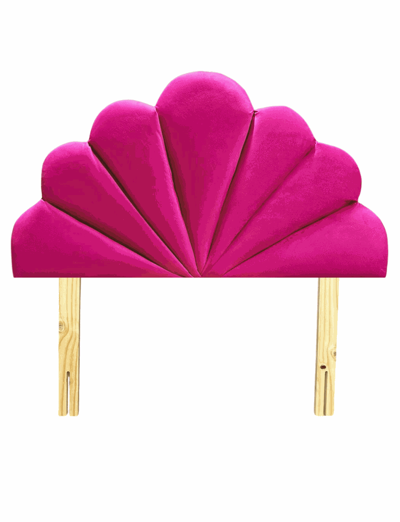 Respaldo Coral 1 1/2 Fucsia Felpa Muebles Rimar