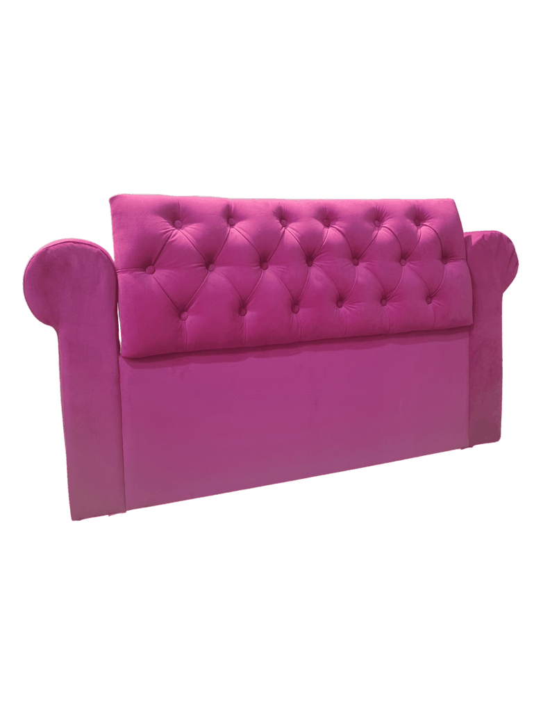 BANQUETA BAUL CON BRAZOS FELPA FUCSIA -3