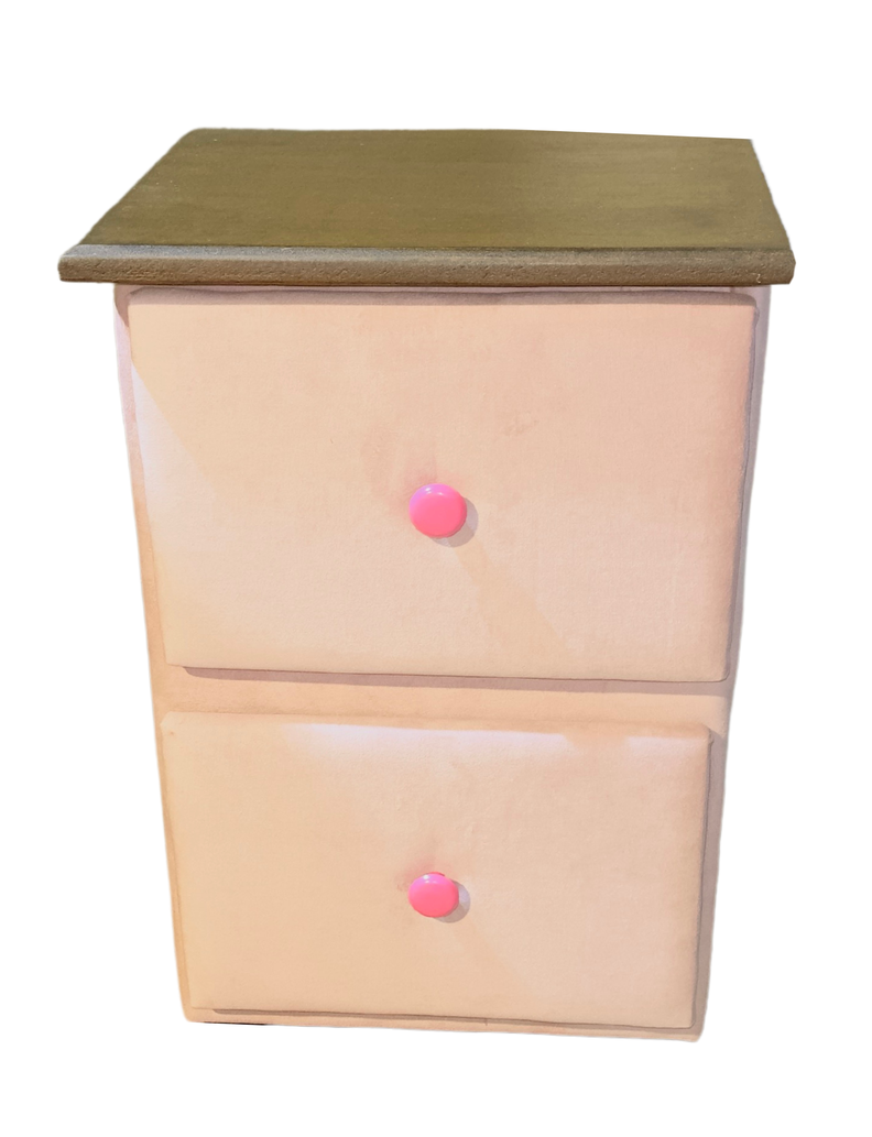 VELADOR DOBLE CAJON ROSA PASTEL FELPA -0