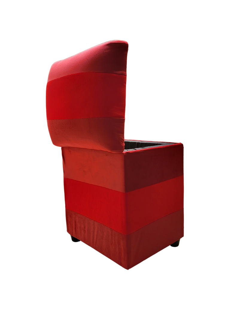 Pouf Baul Bicolor Felpa 40x33x50 Muebles Rimar-3